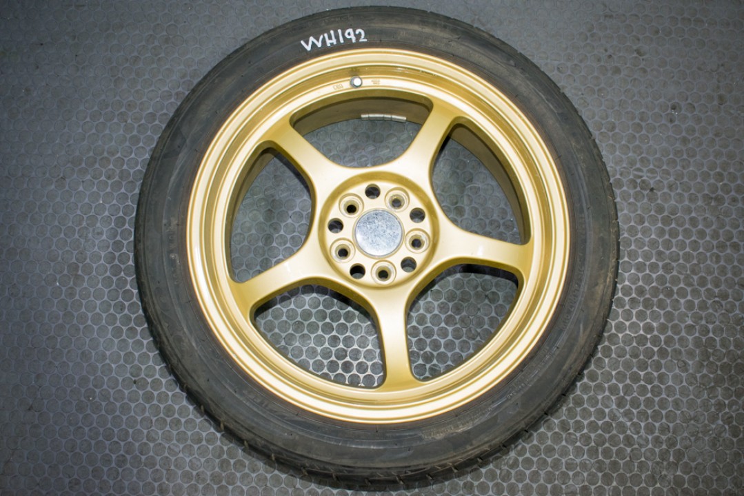 JDM Rays Gram Lights 57c Gold 5 spoke Wheels 17x7.5 5x100 +40