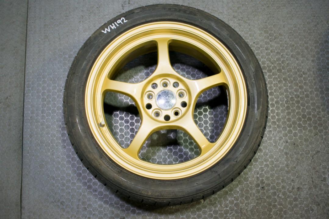 JDM Rays Gram Lights 57c Gold 5 spoke Wheels 17x7.5 5x100 +40