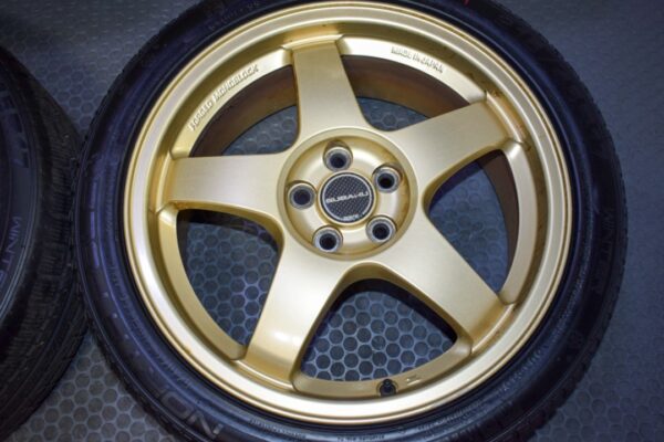 Subaru STi genuine option RAYS RE B51 forged 7J +55 5x100 Hub 565
