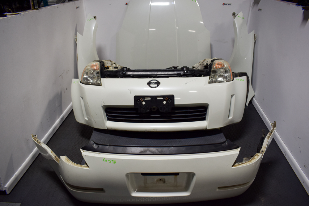 “JDM Nissan 350Z Complete Front End Conversion with Hood, Bumper, Fenders, and Headlights”