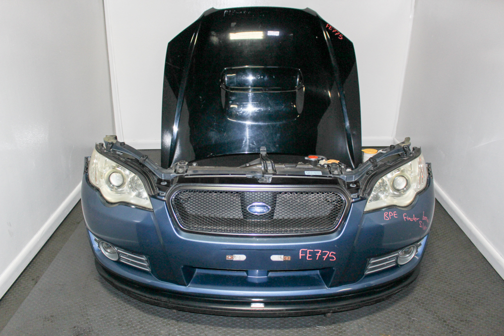 JDM Subaru Legacy BPE Nose Cut – Complete Front End with Aluminum Hood, STI Lip & Radiator Support