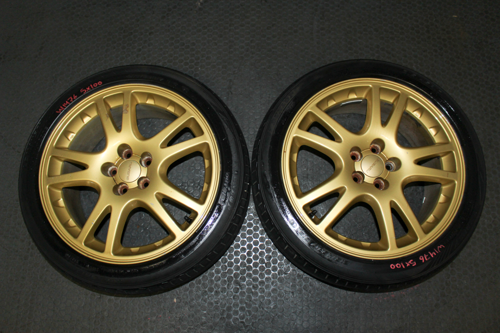 JDM Subaru STI V7 Wheels 17x7.5 +53 5x100 OEM Set