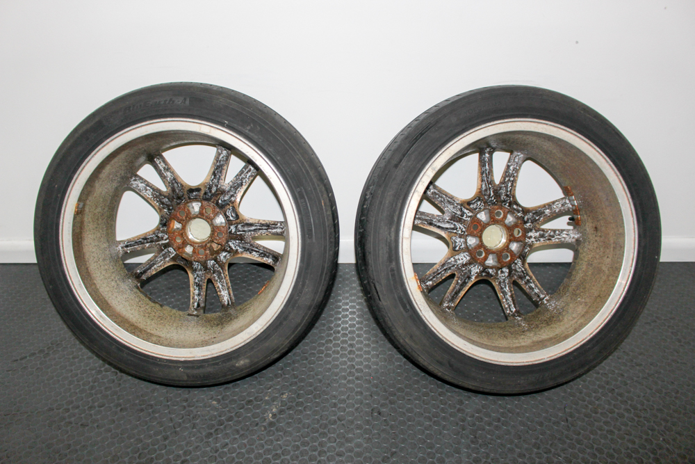 JDM Subaru STI V7 Wheels 17x7.5 +53 5x100 OEM Set