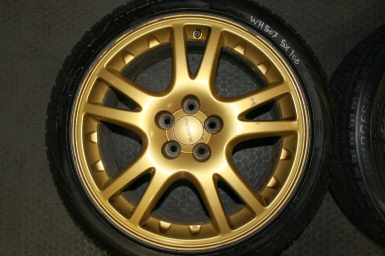 Subaru WRX STI V7 Gold Enkei Wheels 17 Inch