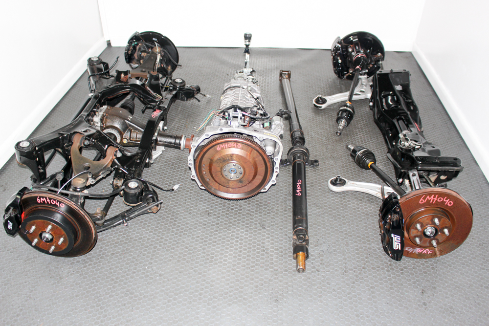 JDM Subaru GRB STI 6 Speed Transmission Package, TY856UB1KA DCCD Gearbox, Subaru STI R180 Differential, STI Brembo Brake Conversion, Complete STI Drivetrain Swap Package, JDM WRX STI Transmission For Sale, Subaru 5x114.3 Hubs And Axles, GRB STI Performance Drivetrain, J-Spec Auto Sports Subaru Transmission, Subaru STI Swap Components Imported From Japan