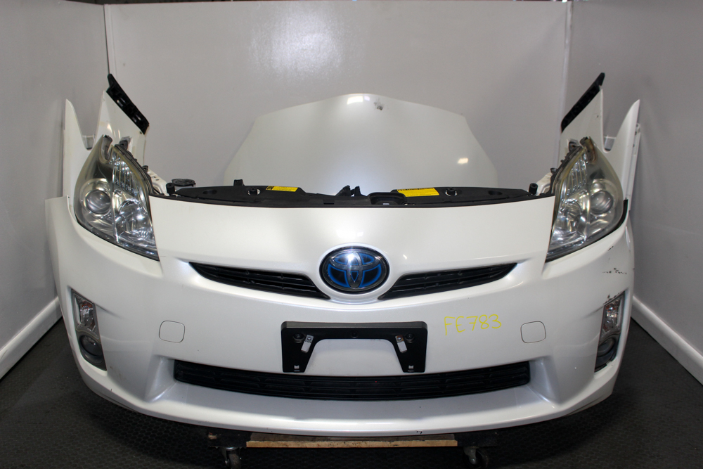 2010-2015 Toyota Prius OEM front end conversion with headlights, hood, fenders, front bumper cover, grille and radiator support from J-Spec Auto Sports
