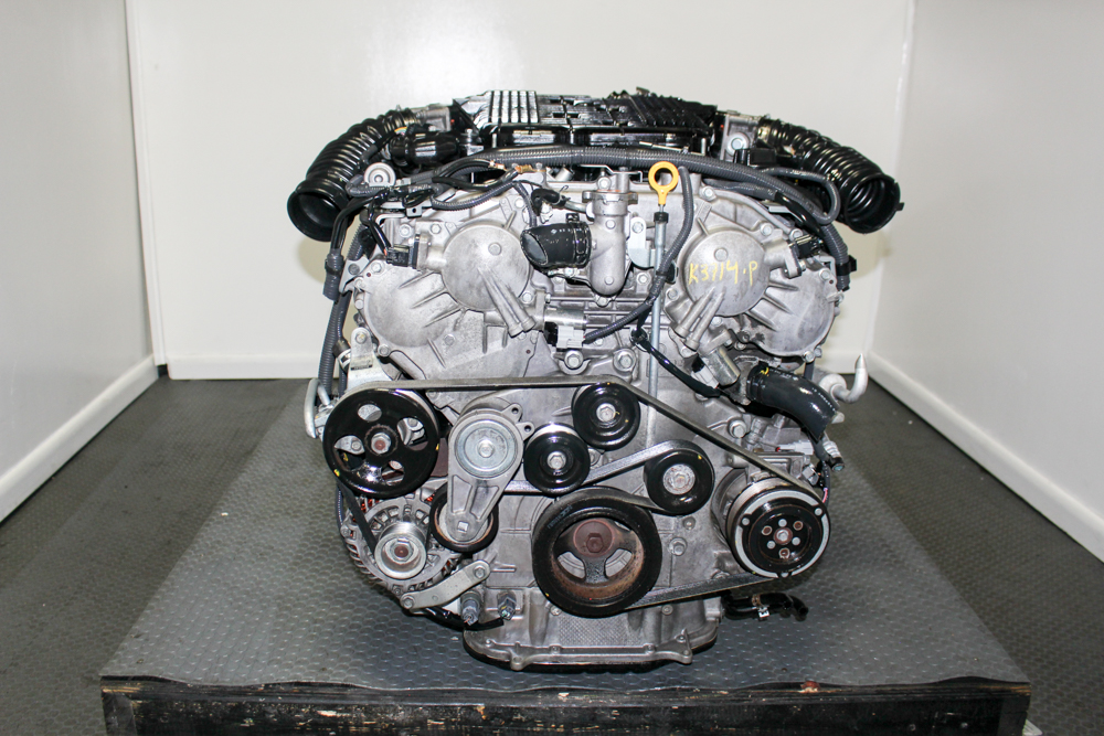 Low mileage JDM Nissan VQ37VHR 3.7L VVEL engine for 2009-2013 Nissan 370Z and 2011-2013 Infiniti M37 compression tested by J-Spec Auto Sports