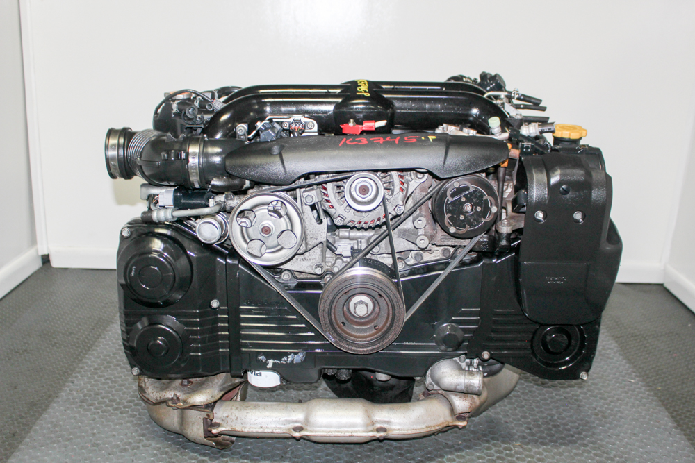 Low mileage JDM Subaru EJ205 turbo engine for 2008-2012 WRX and 2006-2010 Forester XT compression tested by J-Spec Auto Sports