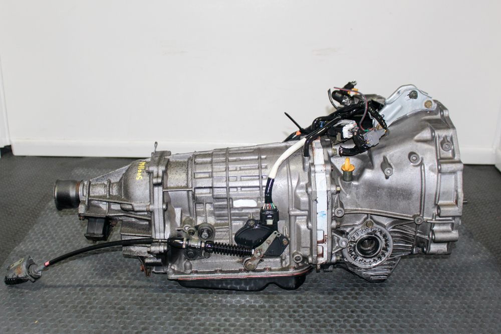 Low mileage JDM Subaru TZ1B5LBXAA 4EAT automatic transmission with 4.444 final drive for 2002-2005 Forester XT and WRX professionally inspected by J-Spec Auto Sports