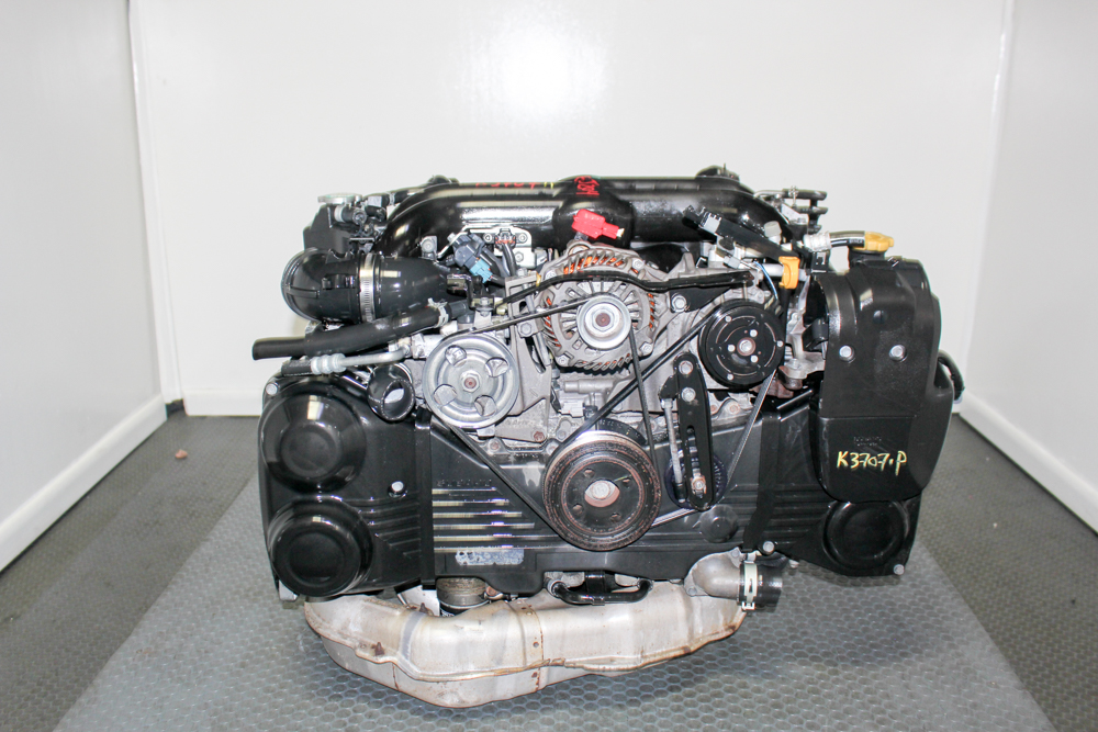 JDM Subaru Legacy GT EJ20Y 2.0L turbo engine with TD04HLA twin-scroll turbocharger and Dual AVCS, compression tested and professionally inspected by J-Spec Auto Sports.