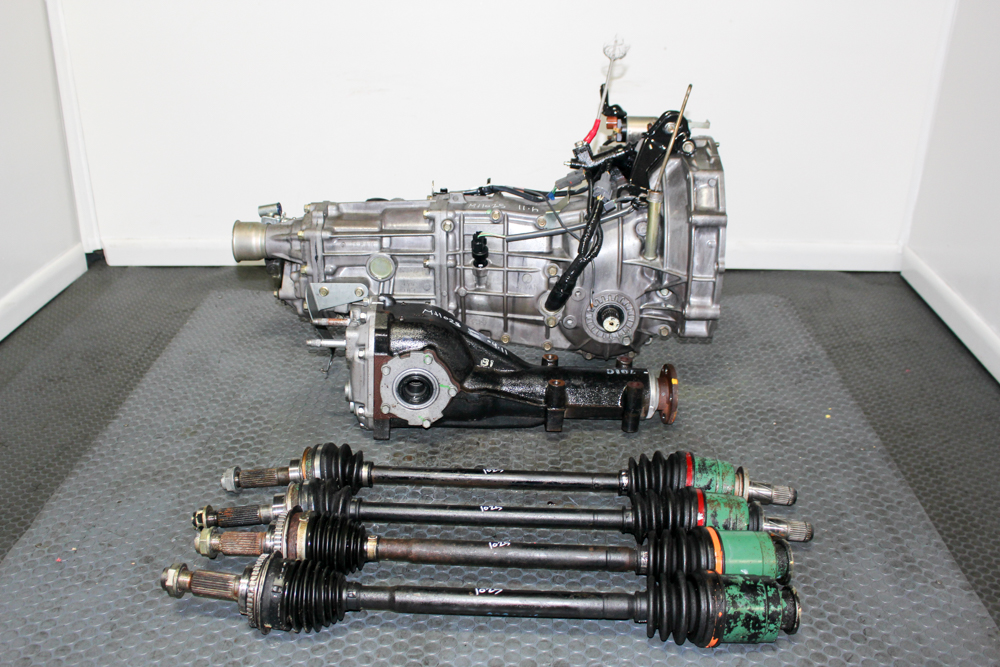 JDM Subaru Legacy twin turbo 5-speed transmission TY754VBBBA with 4.11 rear diff and axles