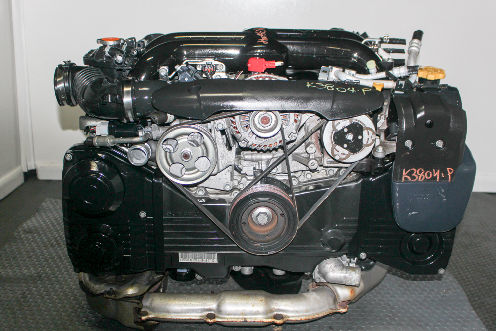 JDM Subaru EJ205 2.0L single AVCS turbo engine for 2006–2014 WRX, front view