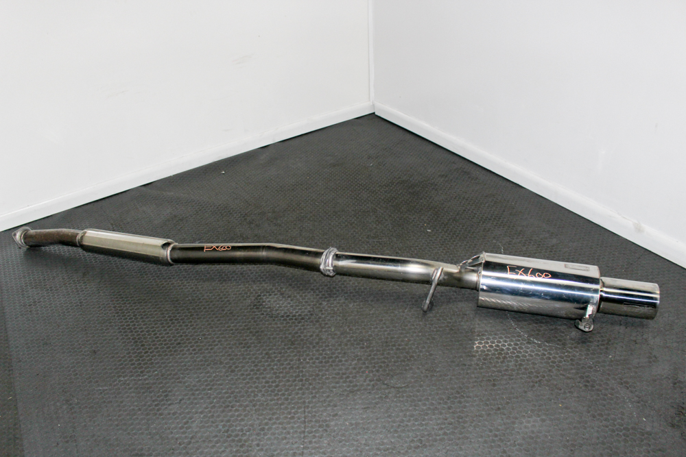 Used JDM HKS Hi-Power two-piece exhaust for Subaru WRX STI, 100.5 inches overall length