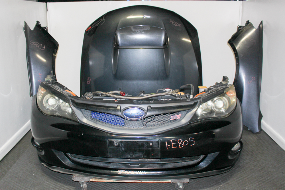 Used JDM Subaru WRX STI front end conversion for GH8 with HID headlights and aluminum hood