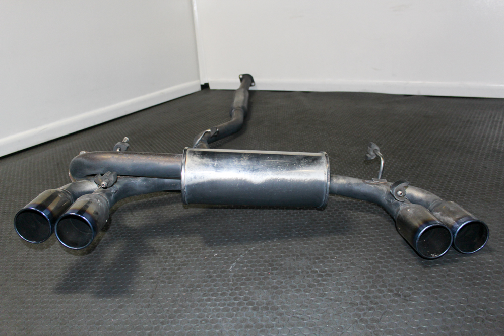 Used JDM HKS Legamax style cat-back exhaust for 2008-2014 Subaru WRX STI GRB hatchback