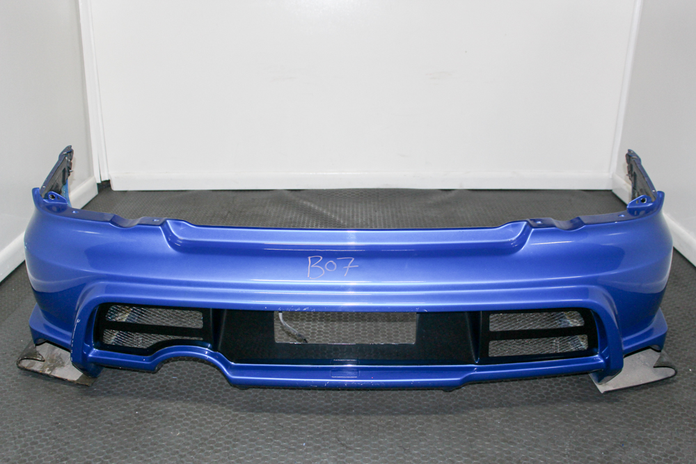 Used JDM VARIS FRP rear bumper in blue for 2005–2007 Subaru WRX STI GDB sedan