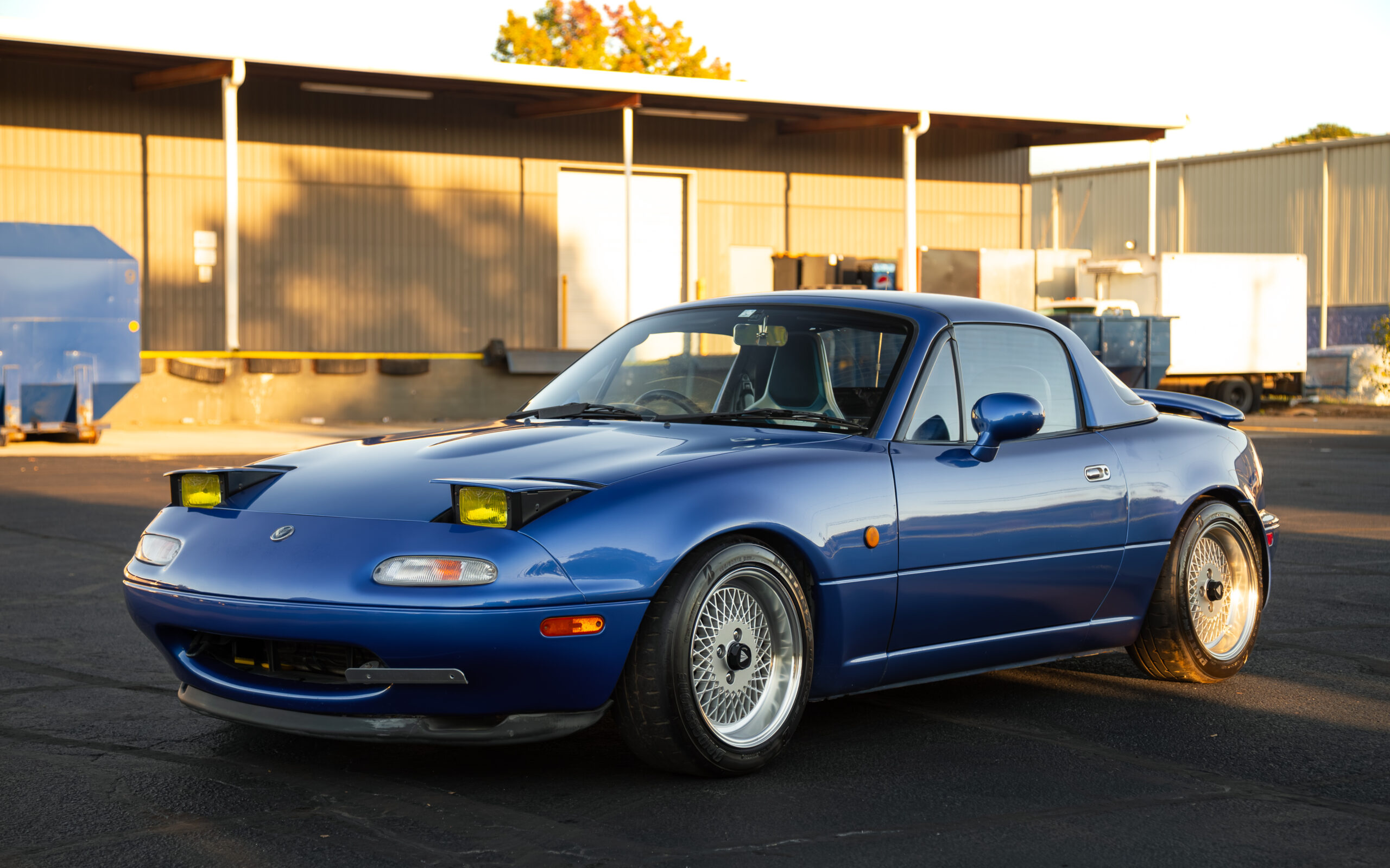 1993 Mazda Eunos Roadster S-Special in blue metallic with hardtop, 5-speed manual, JDM RHD NA Miata